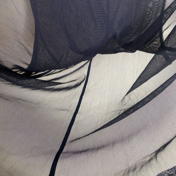 Pinky & Me Black Mesh Mini Dress 90s Y2k Sheer Beaded Size 4 - Picture 7 of 10